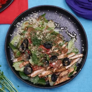 Chicken And Quinoa Salad With Orange Balsamic Dressing