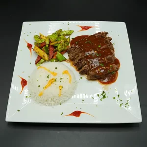 Sticky BBQ Steak Slice